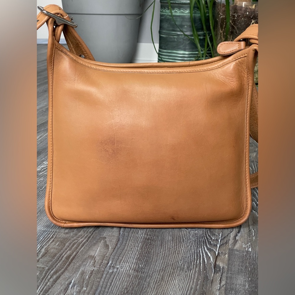 Coach Vintage Tan Legacy Shoulder Zip Bag Adjustable Strap Purse - Picture 3 of 14